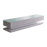 NNEDSZ Cabinet with 3 Storage Drawers With High Glossy Assembled Entertainment Unit in White colour