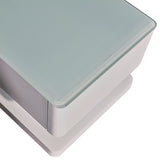 NNEDSZ Cabinet with 3 Storage Drawers With High Glossy Assembled Entertainment Unit in White colour