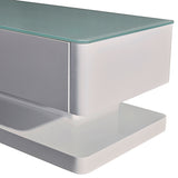 NNEDSZ Cabinet with 3 Storage Drawers With High Glossy Assembled Entertainment Unit in White colour