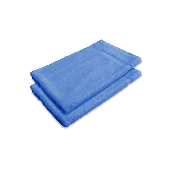 NNEDSZ 800GSM Set of 2 Cotton Bath Mat Blue
