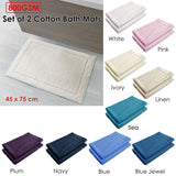 NNEDSZ 800GSM Set of 2 Cotton Bath Mat Blue