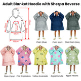 NNEDSZ Blanket Hoodie with Sherpa Reverse Plain Silver