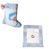 NNEDSZ Cute Bear Blue Coral Fleece Baby Blanket 75 x 90 cm