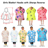 NNEDSZ Girls Comfy Warm Blanket Hoodie with Sherpa Fleece Reverse Avocado