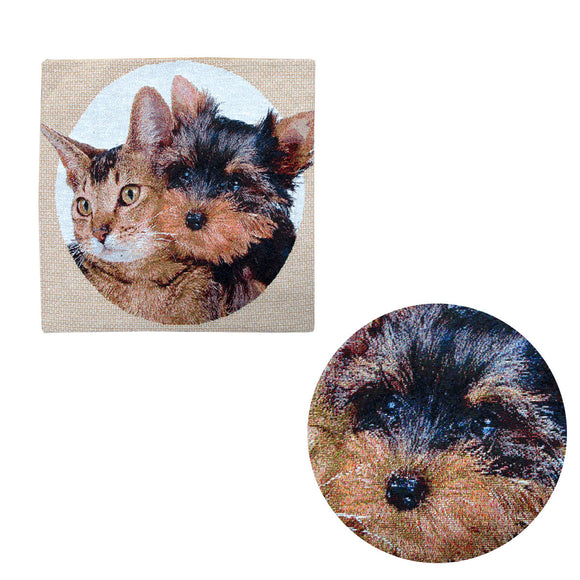 NNEDSZ Tapestry Pet Cat Dog Square Cushion Cover Design 1