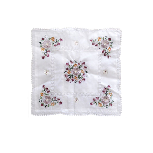 NNEDSZ Victoriana White Applique Embroidered Cushion Cover 45 x 45 cm