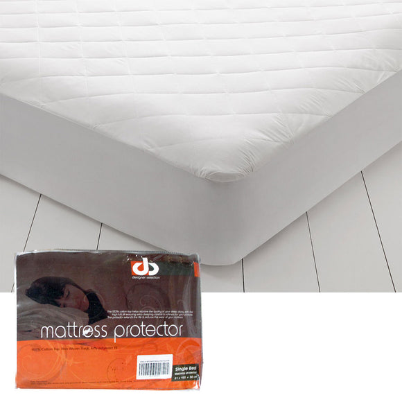 NNEDSZ Lightly Quilted Cotton Top Mattress Protector Single