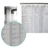 NNEDSZ Jacquard White Checkered Bathroom Shower Curtain 180cm wide x 210 cm long