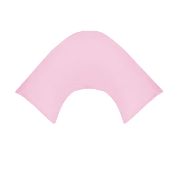 NNEDSZ 280TC Polyester Cotton V Shape Pillowcase Pink