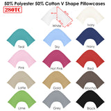 NNEDSZ 280TC Polyester Cotton V Shape Pillowcase Pink