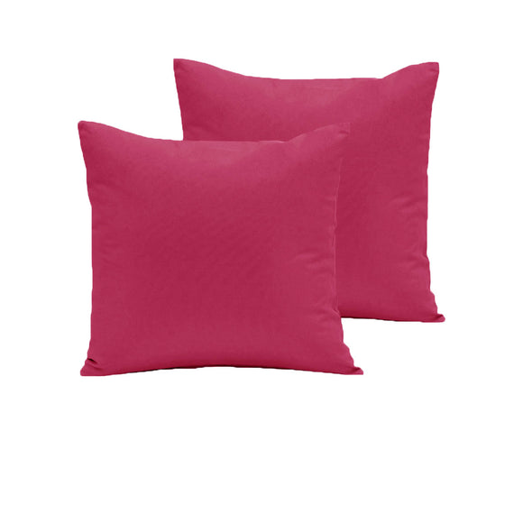 NNEDSZ Pair of  280TC Polyester Cotton European Pillowcases HotPink