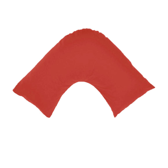 NNEDSZ 280TC EasyCare Polyester Cotton V Pillowcase Red