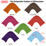 NNEDSZ 280TC EasyCare Polyester Cotton V Pillowcase Red