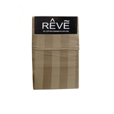 NNEDSZ Pair of Reve 100% Cotton Standard Pillowcases 48 x 74 cm Wide Stripe Latte
