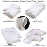 NNEDSZ Set of 2 Stain Resistant Pillow Protectors King