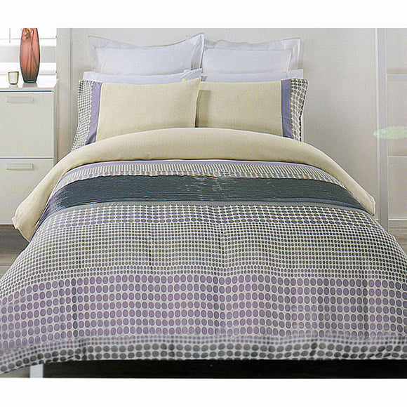 NNEDSZ Brie Lilac Grey Quilt Cover Set KING