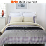 NNEDSZ Brie Lilac Grey Quilt Cover Set KING