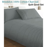 NNEDSZ Brooklyn Charcoal Quilt Cover Set King