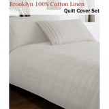 NNEDSZ Brooklyn Linen Quilt Cover Set Queen