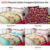 NNEDSZ Floating Frangipani Quilt Cover Set Soft Pink Single
