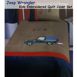 NNEDSZ Jeep Wrangler Embroidered Quilt Cover Set Single