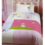 NNEDSZ Kitty Cat Embroidered Quilt Cover Set Single