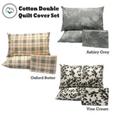 NNEDSZ Pure Cotton Ashley Quilt Cover Set Double