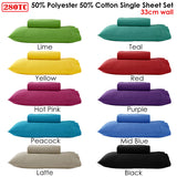 NNEDSZ 280TC 50% Polyester 50% Cotton Sheet Set Single Peacock