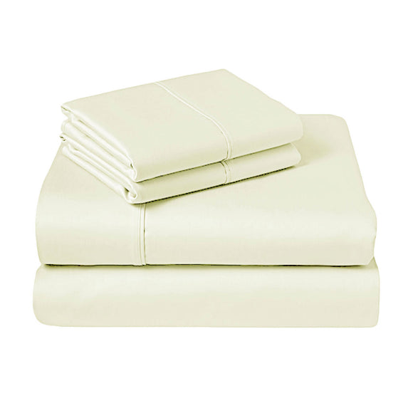 NNEDSZ 310TC Fusion Cotton Percale Sheet Set Ivory King