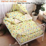 NNEDSZ United Animal Kingdom Baby 100% Cotton Printed Sheet Set Cot Size