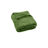 NNEDSZ Light Weight Coral Fleece Throw Rug 150x200 cm Moss