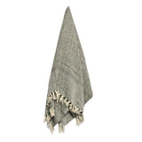 NNEDSZ Cotton Fringe Throw Rug Chevron Charcoal