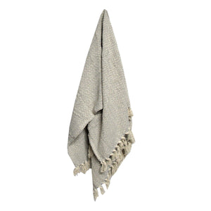 NNEDSZ Cotton Fringe Throw Rug Chevron Grey