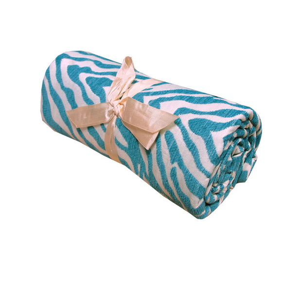 NNEDSZ Textured Throw Rug Aqua