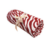 NNEDSZ Textured Throw Rug Red