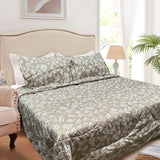 NNEDSZ Hotel Living 3 Pce Light Weight Comforter Set Queen/King Corbett Floral Outlines