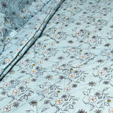 NNEDSZ Hotel Living 3 Pce Light Weight Comforter Set Queen/King Corbett Floral Blue