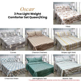 NNEDSZ Hotel Living 3 Pce Light Weight Comforter Set Queen/King Oscar Tribal