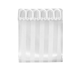 NNEDSZ Jacquard Stripe Shower Curtain White