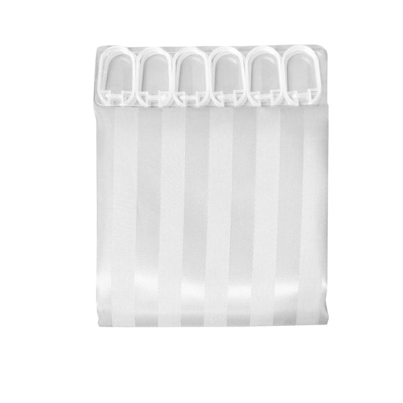 NNEDSZ Jacquard Stripe Shower Curtain White