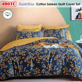 NNEDSZ 400TC Cotton Sateen Quilt Cover Set Xanthia King