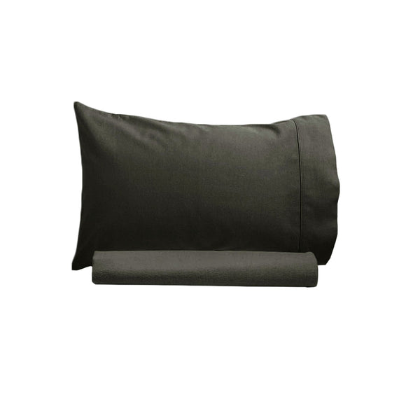 NNEDSZ 250TC 100% Cotton Sheet Set Single Charcoal