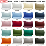 NNEDSZ 250TC 100% Cotton Sheet Set Single Charcoal