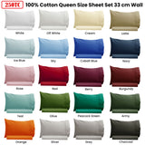 NNEDSZ 250TC 100% Cotton Sheet Set Single Grey