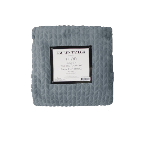 NNEDSZ Faux Fur Throw Rug Steel