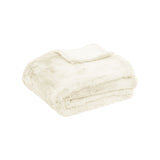 NNEDSZ Luxury Faux Sheep Wool Fur Throw Rug Ivory