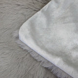 NNEDSZ Luxury Faux Sheep Wool Fur Throw Rug Ivory