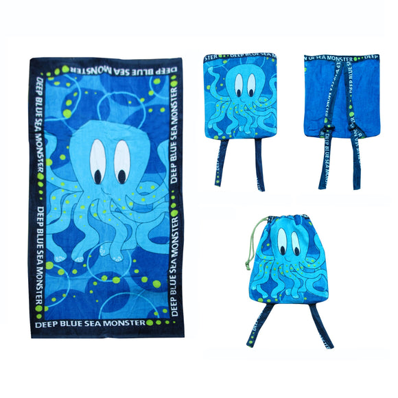 NNEDSZ Extra Large Beach Towel N Bag Octopus