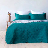 NNEDSZ Botanica Embossed Teal Coverlet Set Queen/King