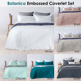 NNEDSZ Botanica Embossed Teal Coverlet Set Queen/King
